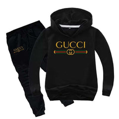 Kids Gucci Printed Pull-Over Hoodie Style Track-Suit.