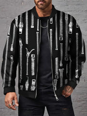 Zip Style 3D Printed Winter Zipper Jacket. MWJ-406