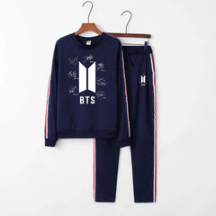 Multi-Stripe Style Winter 2-Pcs Tracksuit For Her.