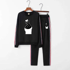 Multi-Stripe Style Winter 2-Pcs Tracksuit For Her.