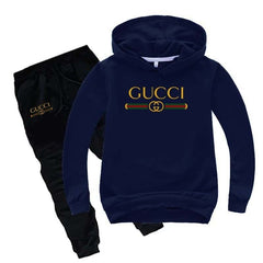 Kids Gucci Printed Pull-Over Hoodie Style Track-Suit.