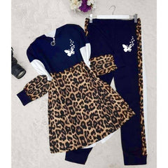 Butterfly Cheetah Style Turkish 2-Pcs Winter Tracksuit.