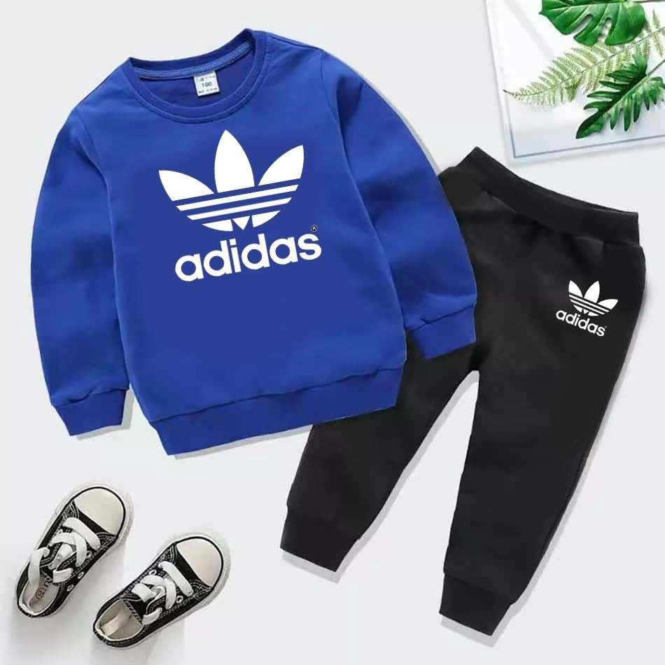 Kids Adidas Printed Sweat-Shirt Style Track-Suit.