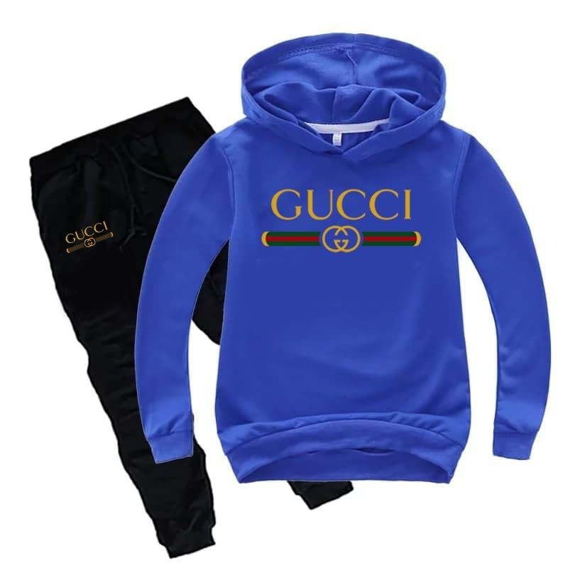 Kids Gucci Printed Pull-Over Hoodie Style Track-Suit.