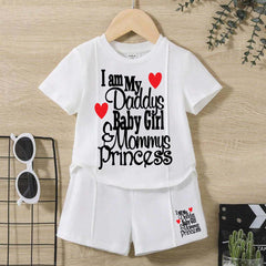 I Love DBG & MP Kids Pintex Style 2-Pcs Summer Suit. (HTS+SH)