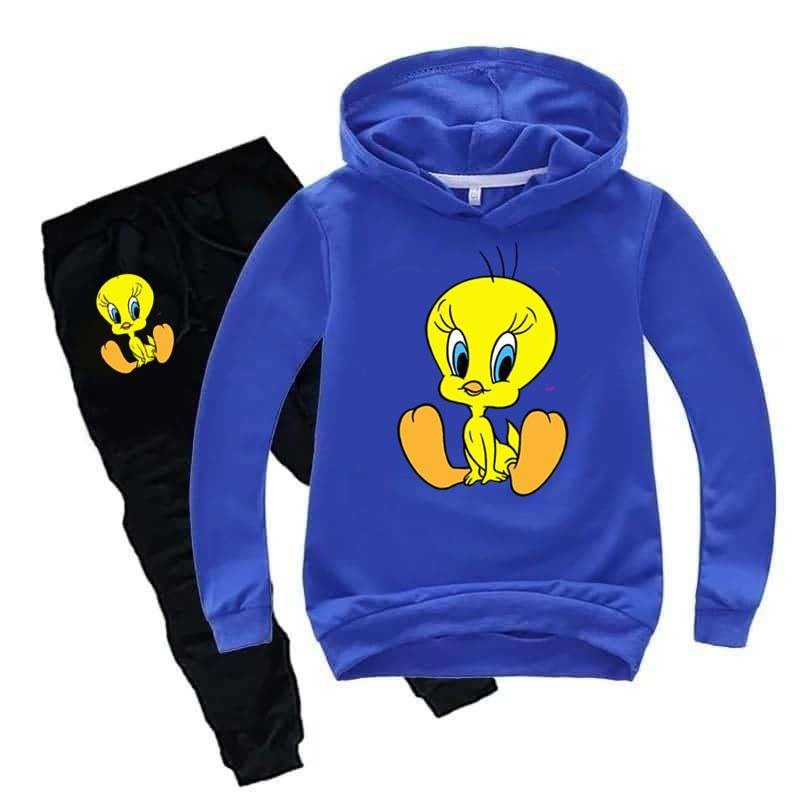 Kids Tweety Printed Hoodie Style Track-Suit.