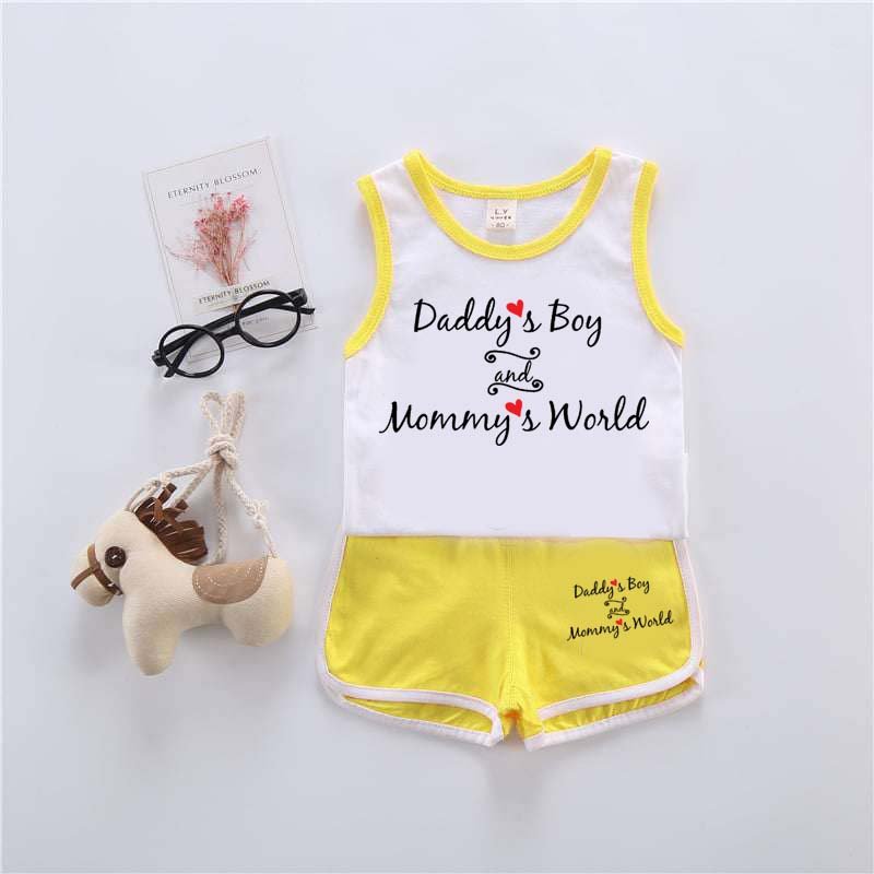 DB & MW Kids Sando Style 2-Pcs Summer Suit. (SD+SH)