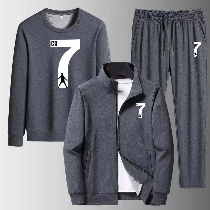 CR7 Jacket Style 3-Pcs Winter Track-suit.