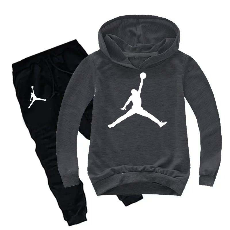 Kids Jordan Printed Pull-Over Hoodie Style Track-Suit.