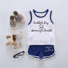 DB & MW Kids Sando Style 2-Pcs Summer Suit. (SD+SH)