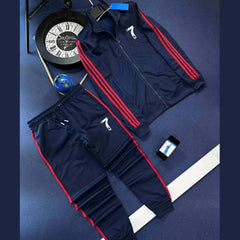 Stripe Jacket Style 2-Pcs Premium Quality Winter Tracksuit D-17.