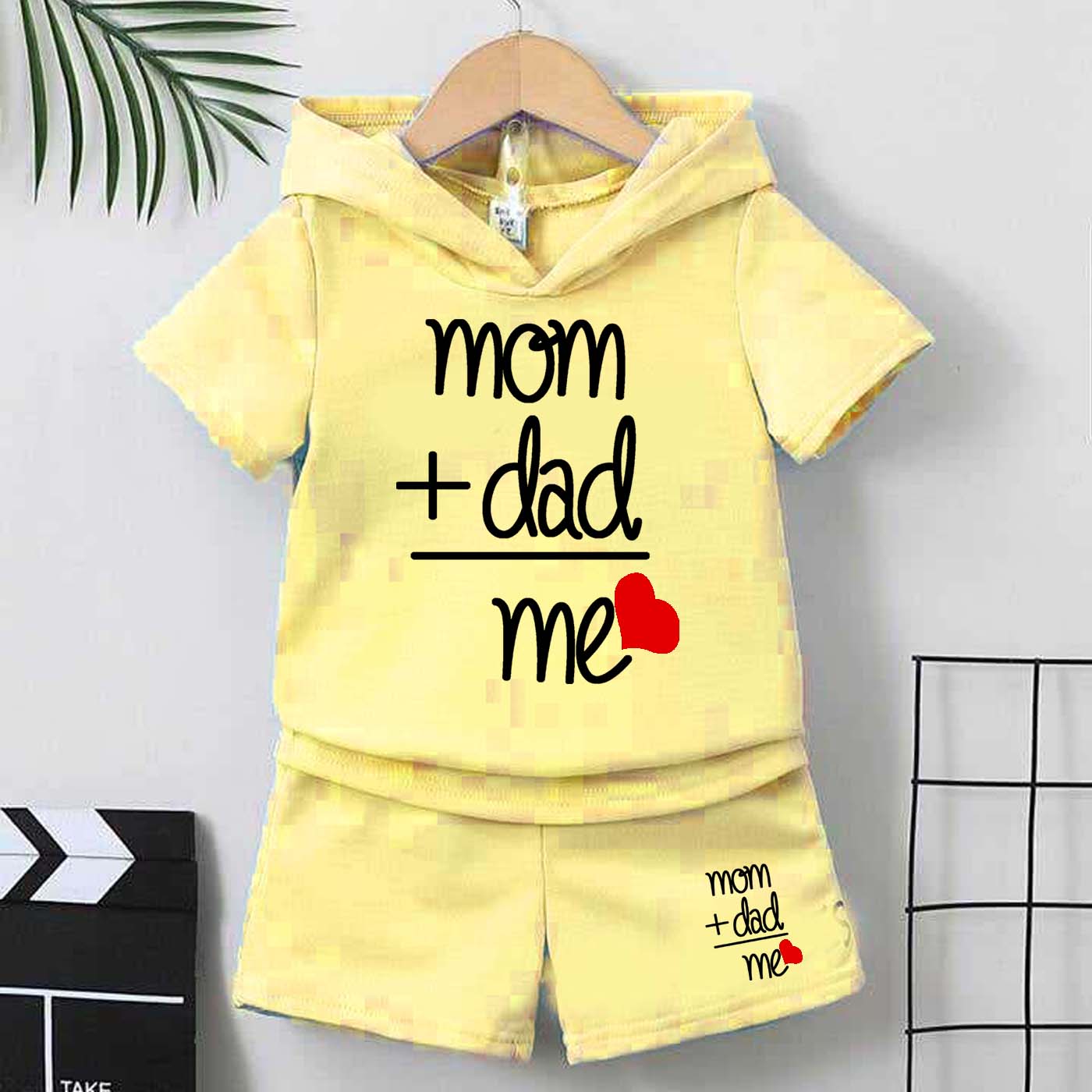 M+D=Me Kids Hooded Style 2-Pcs Summer Suit. (HOTS+SH)