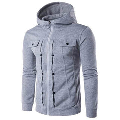 Ripped Style Hooded Winter Zipper Jacket.