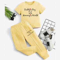 DB & MW Kids Trouser Pintex Style 2-Pcs Summer Suit. (HTS+TR)