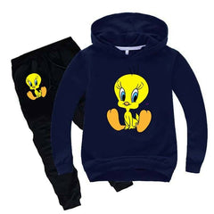 Kids Tweety Printed Hoodie Style Track-Suit.