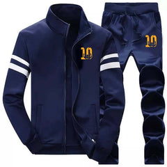 Messi-10 Sleeves Stripe Jacket Style 2-Pcs Winter Track-suit.