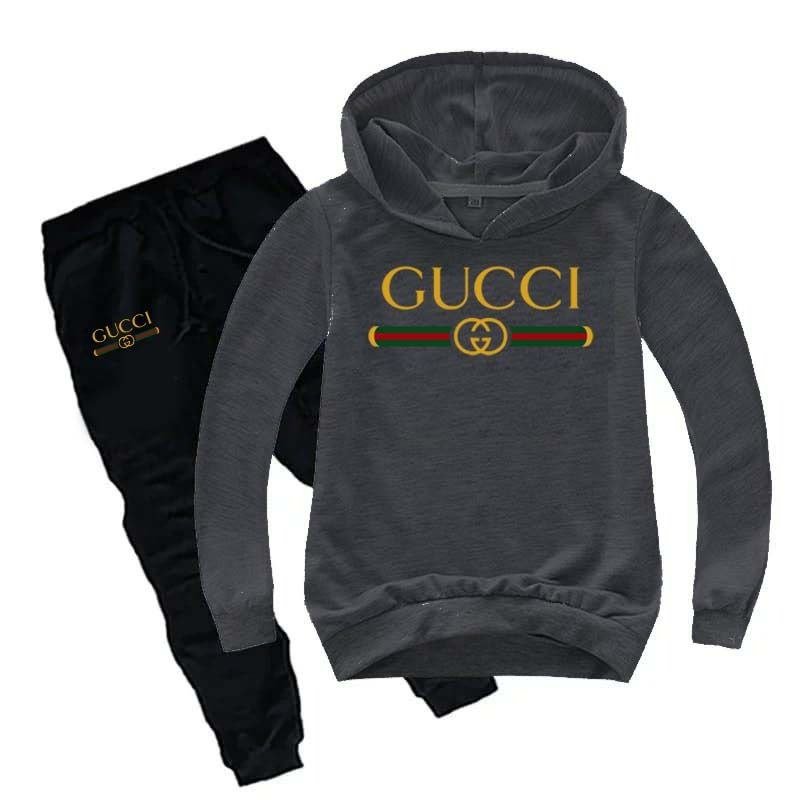 Kids Gucci Printed Pull-Over Hoodie Style Track-Suit.