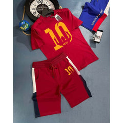 Messi-10 Panel Style Premium Quality 2-Pcs Summer Suit.