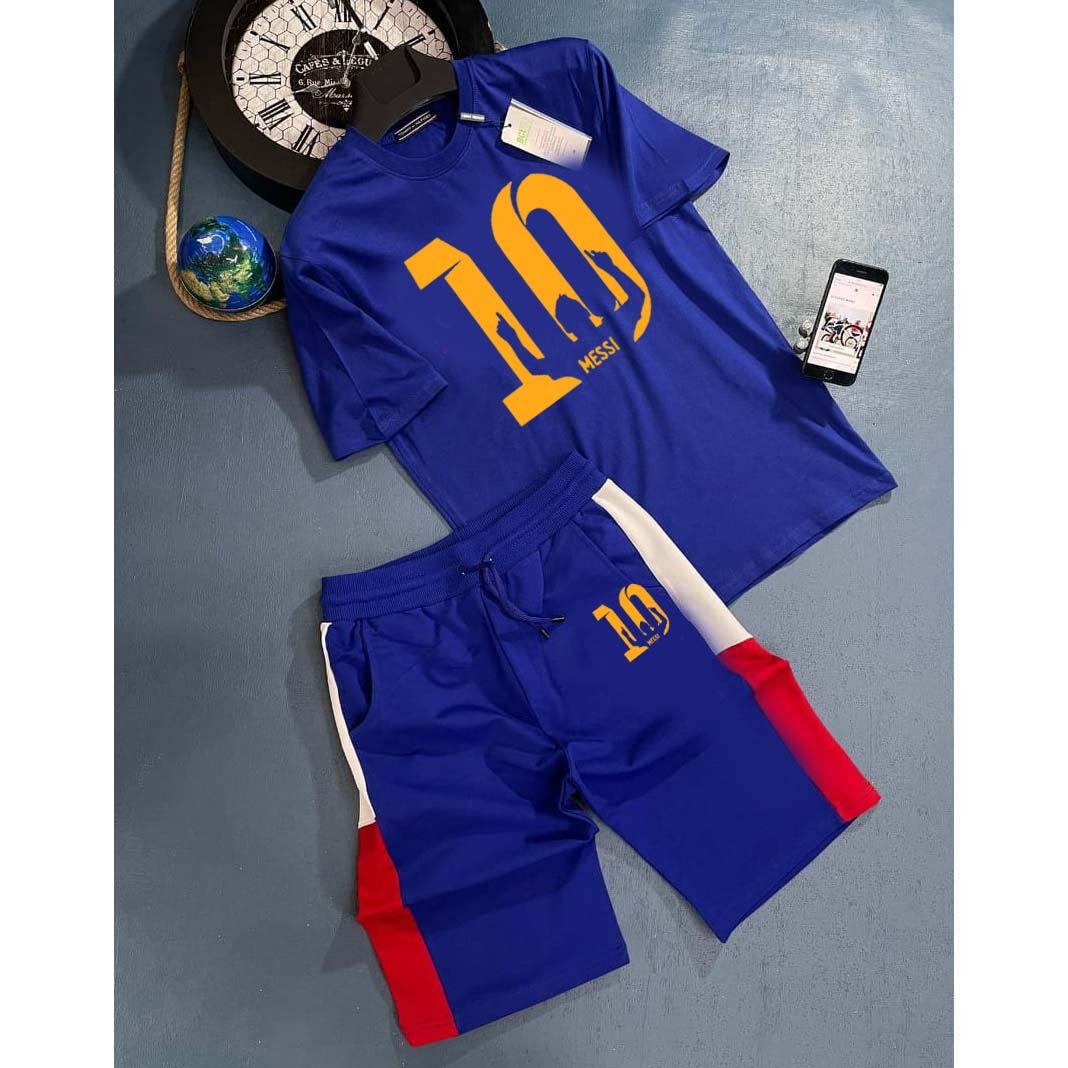 Messi-10 Panel Style Premium Quality 2-Pcs Summer Suit.