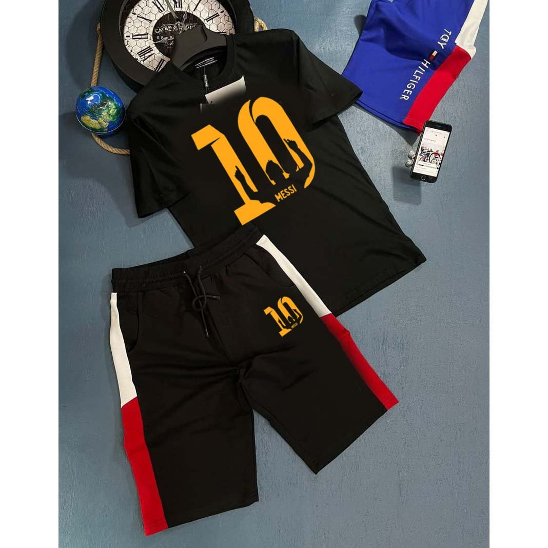 Messi-10 Panel Style Premium Quality 2-Pcs Summer Suit.