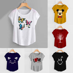 Cap-Sleeve Bundle Of 6 Funky Printed Tshirt's.