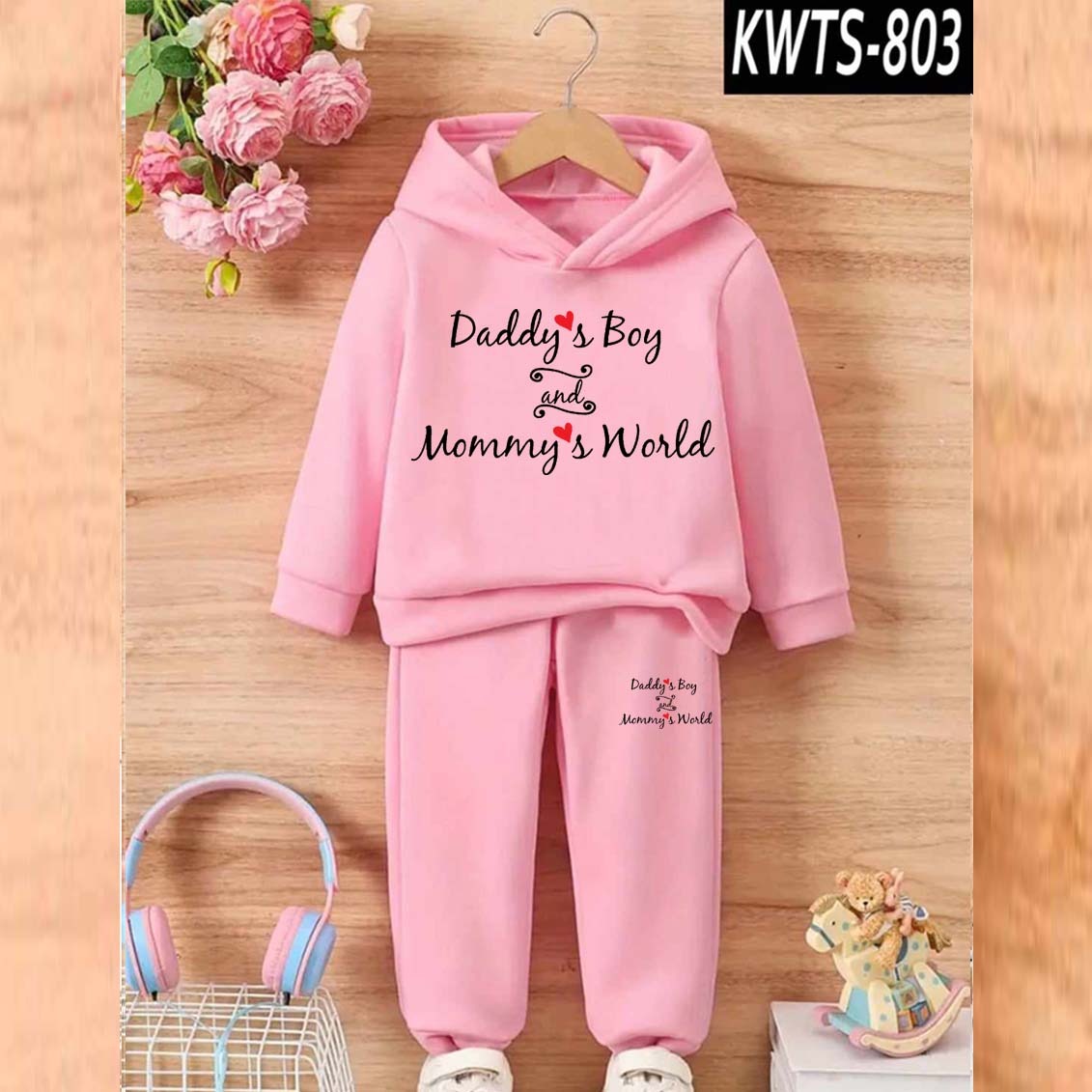 DB & MW Kids Hoodie Style 2-Pcs Winter Track-Suit. KWTS-803