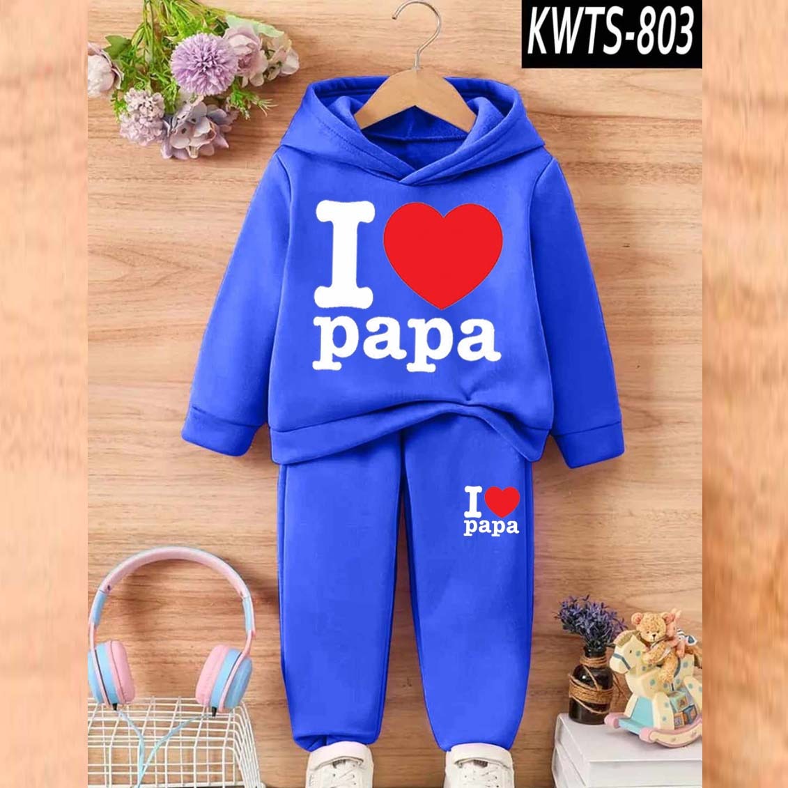 I love PAPA Kids Hoodie Style 2-Pcs Winter Track-Suit. KWTS-803