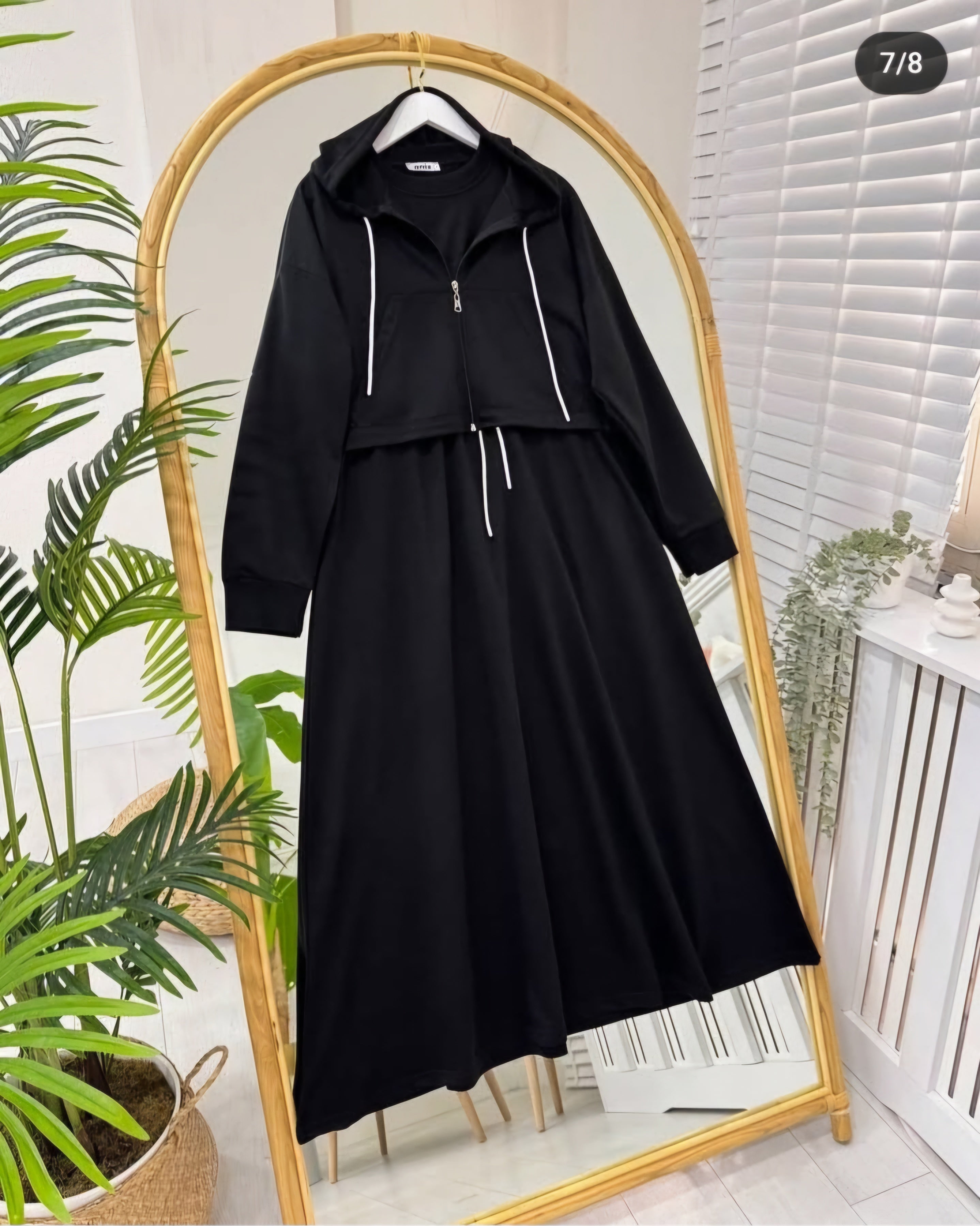 Drop Shoulder Short Hooded Maxi Style 2-Pcs Winter Co-Ord Set. WWTS-16