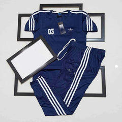 3-Stripe Style Abibas 2-Pcs Summer Suit.