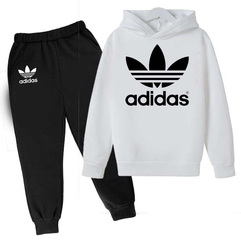 Kids Adidas Printed Pull-Over Hoodie Style Track-Suit.