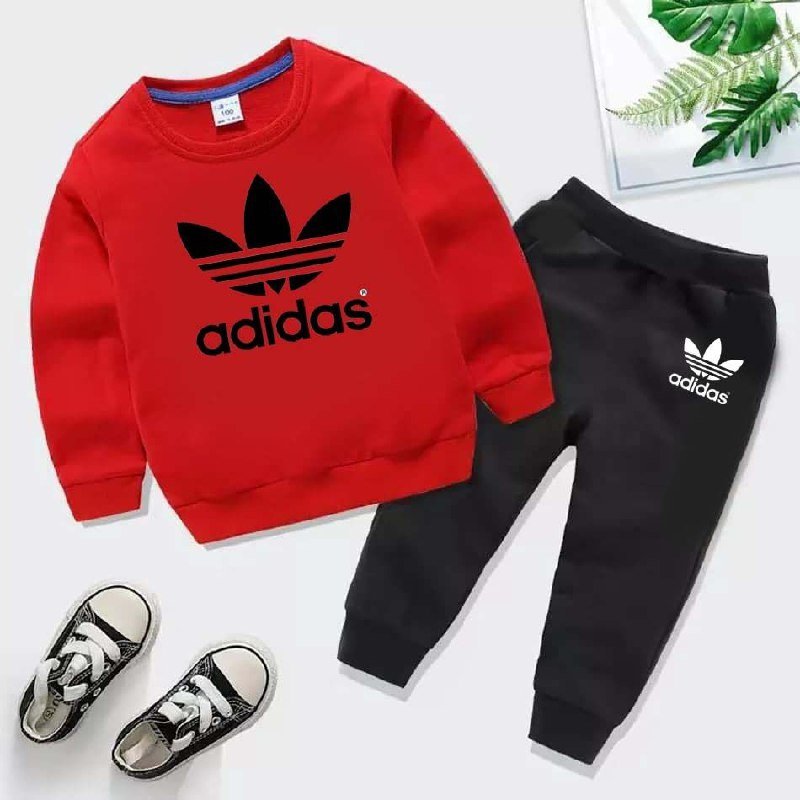 Kids Adidas Printed Sweat-Shirt Style Track-Suit.