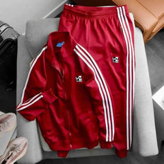 3-Stripe Jacket Style 2-Pcs Winter Tracksuit D-17