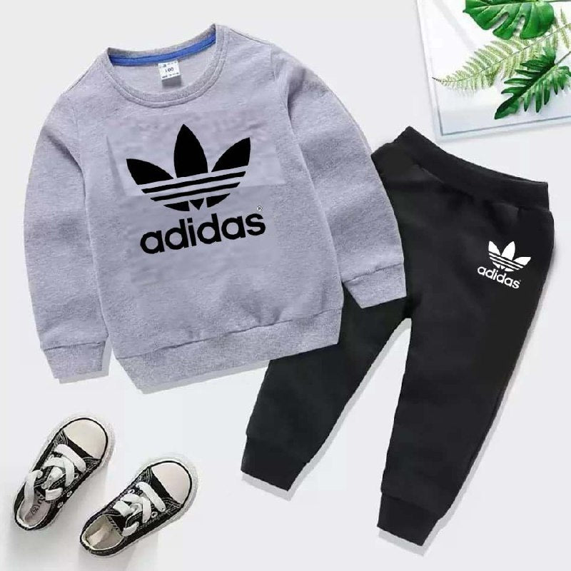 Kids Adidas Printed Sweat-Shirt Style Track-Suit.