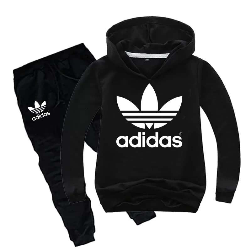 Kids Adidas Printed Pull-Over Hoodie Style Track-Suit.