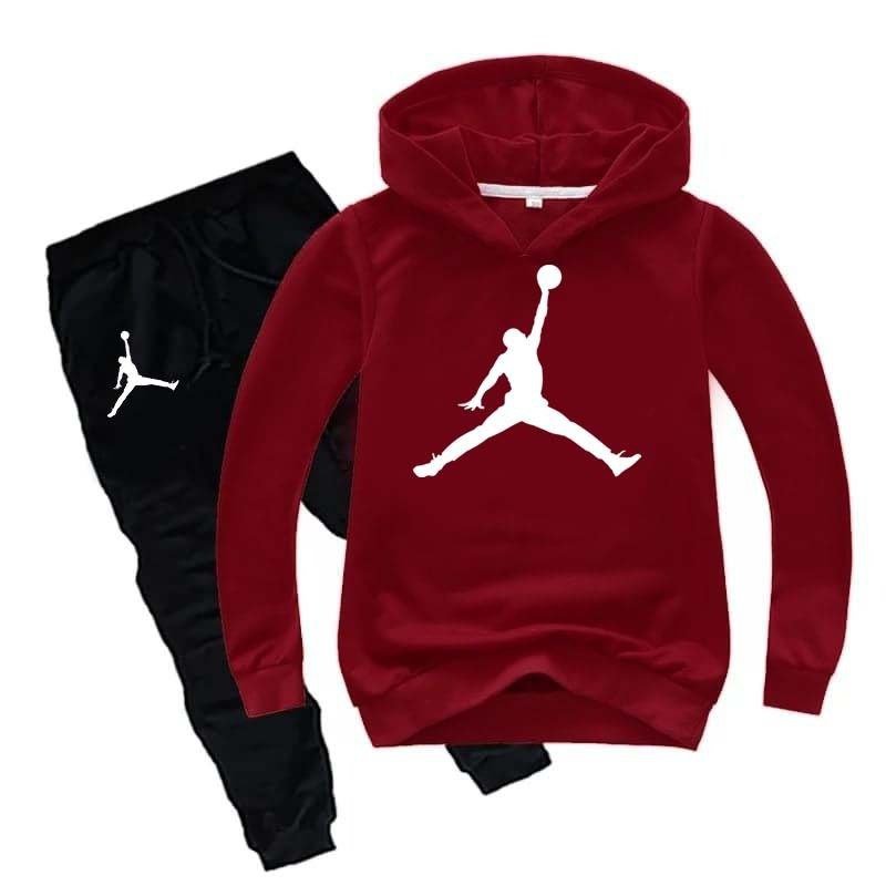 Kids Jordan Printed Pull-Over Hoodie Style Track-Suit.