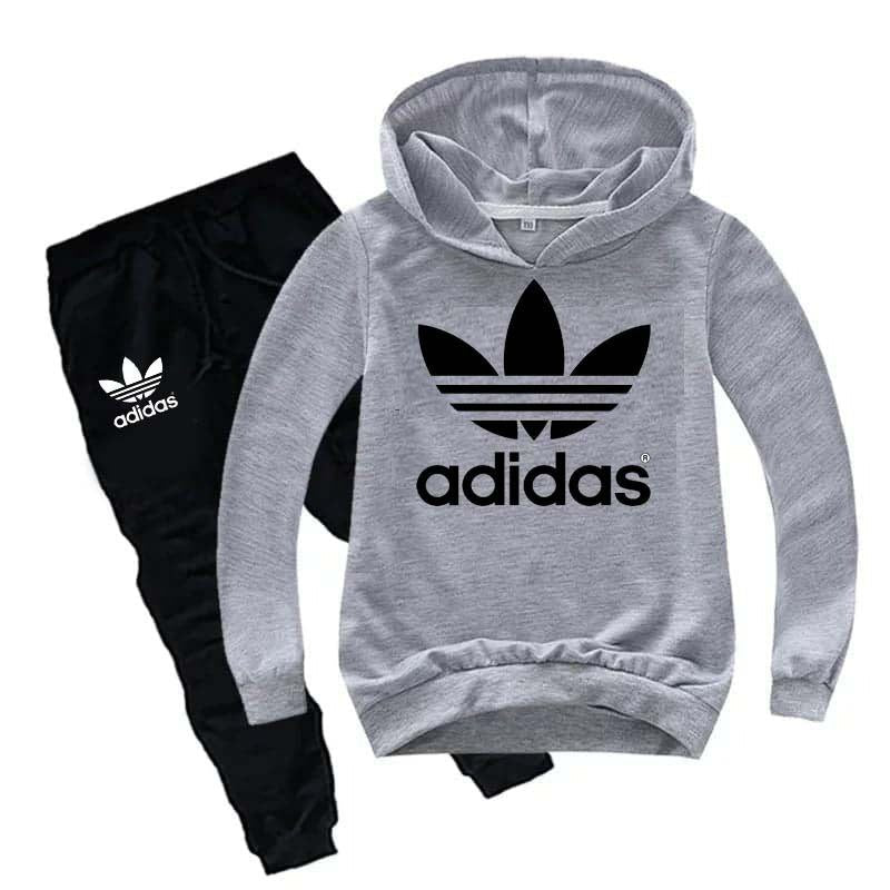 Kids Adidas Printed Pull-Over Hoodie Style Track-Suit.