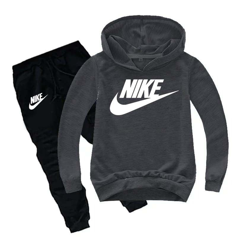 Kids Nike Printed Pull-Over Hoodie Style Track-Suit.