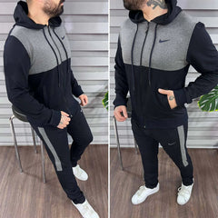 Patch-Work Zipper Style 2-Pcs Winter Tracksuit. MWTS-501