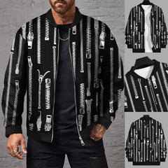 Zip Style 3D Printed Winter Zipper Jacket. MWJ-406