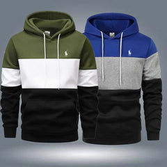 Bundle Of 2 Multi-Colour Pull-Over Printed Casual Hoodies For Winter's.