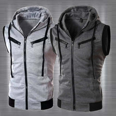 Bundle Of 2 Sleeveless Winter Zipper Hoodies.