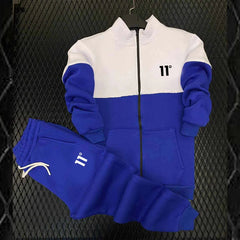 11-Degree Contrast Jacket Style 2-Pcs Premium Quality Winter Tracksuit. MWTS-505